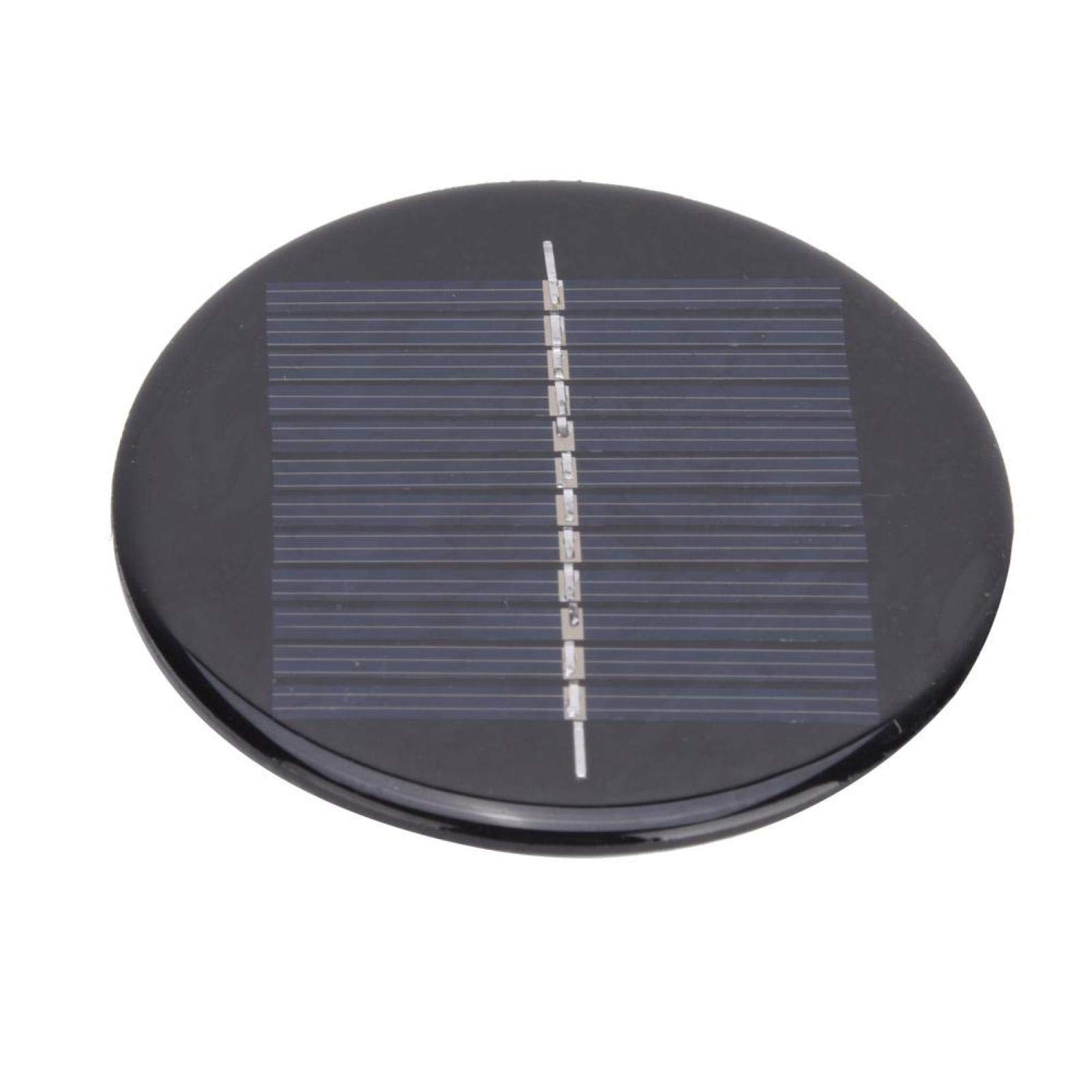 Panel Solar Redondo, 4PCS Panel Solar Portátil 6V 80MM Diámetro Redondo Estable Eficiente Panel de Célula Solar de Silicio Policristalino Reemplazo Superior de la Linterna Solar