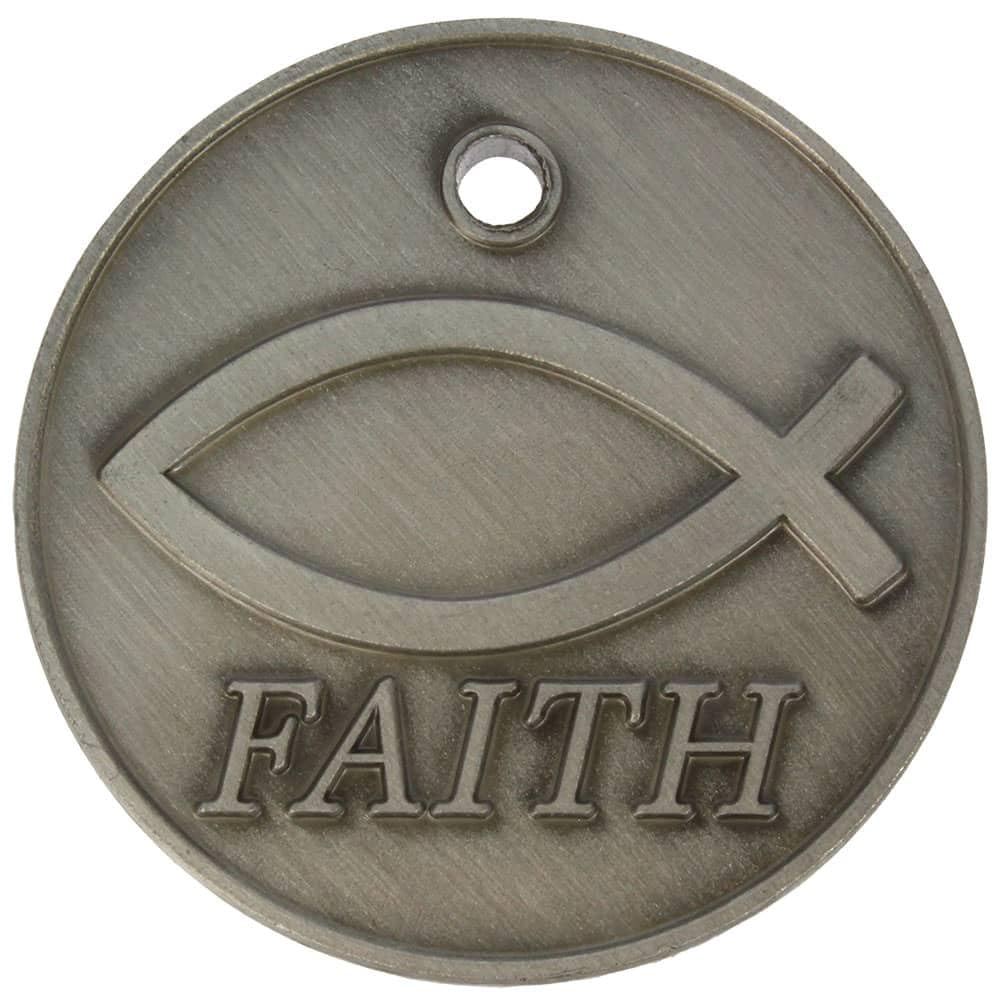 Sterling Gifts 3 All Things Through Christ Faith Jesus Fish Pocket Coins