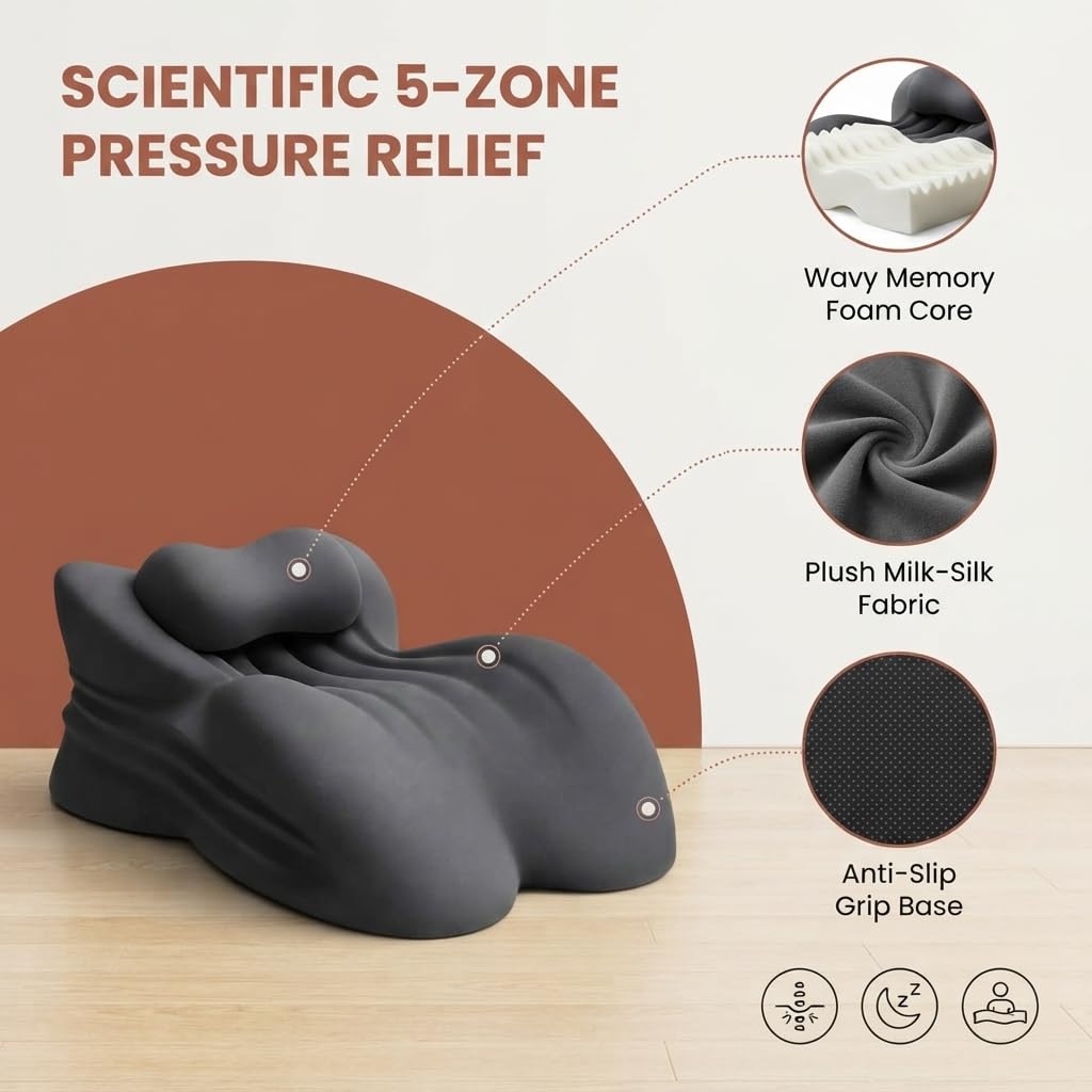 Intimitätskissen, Comfy Sleepers Kissen Sex, 27 Grad Sex Kissen, Memory Foam Keilkissen Mit Ergonomischer StüTzfunktion, Paarkissen für Intimität und Komfort