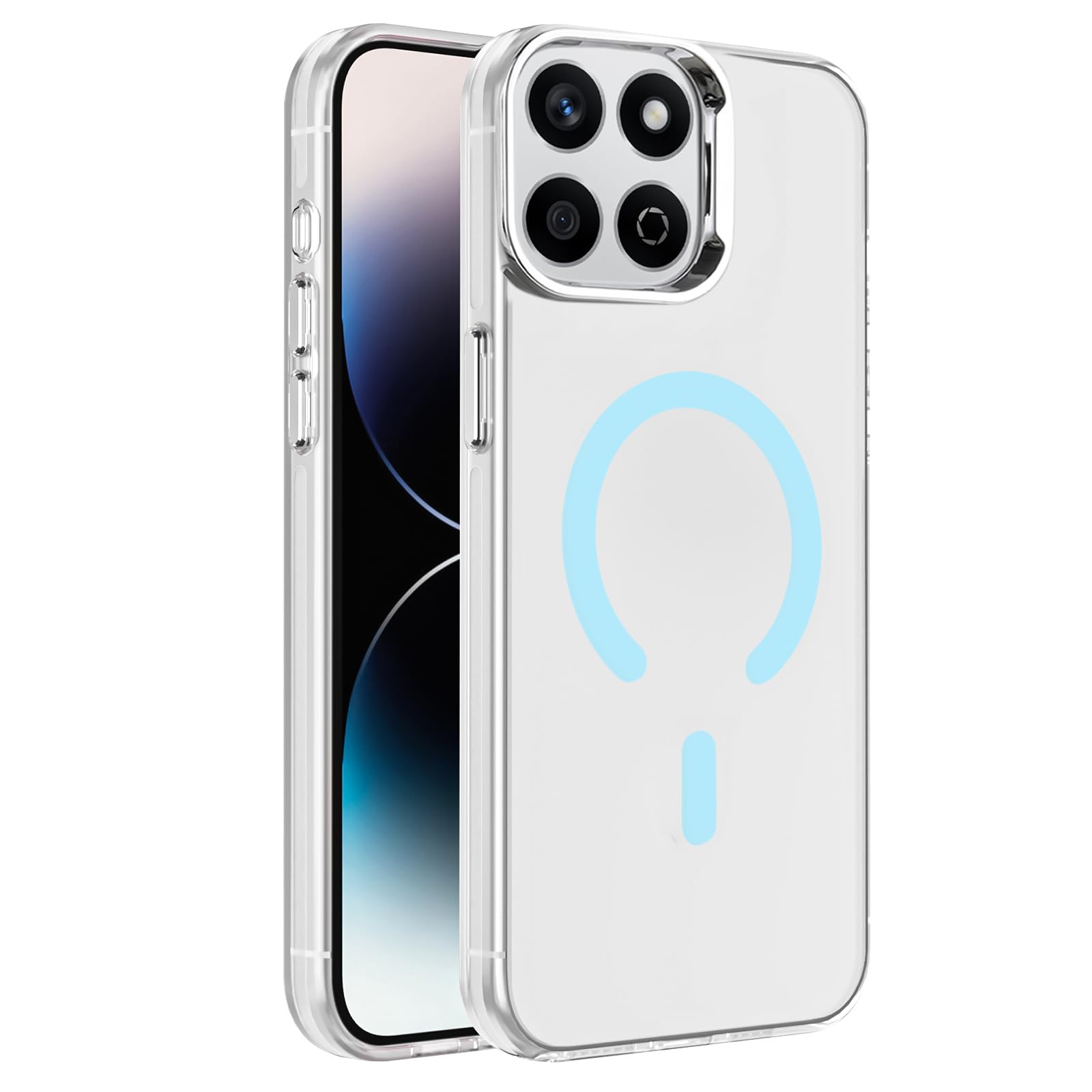 Dl3 Mobilak Case For Honor X7D Case Crystal Clear [Not Compatible with MagSafe] Soft TPU Gel Case Flexible Silicone Anti-Scratch Transparent TPU Cover
