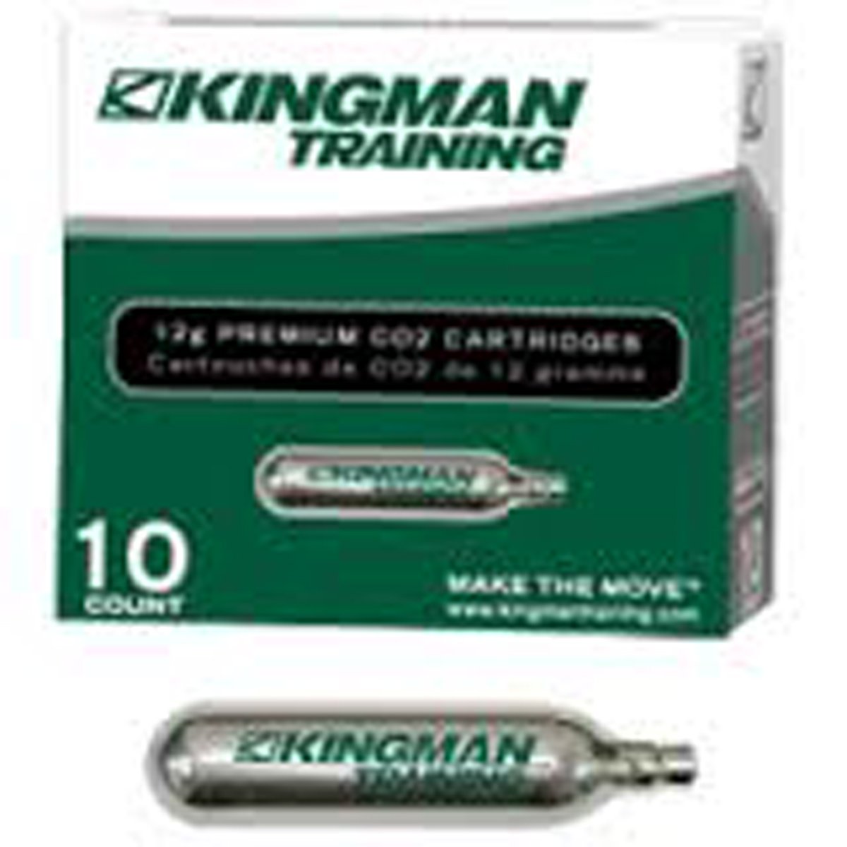 KT Kingman Training 12g CO2 Cartridge - 10 Pack