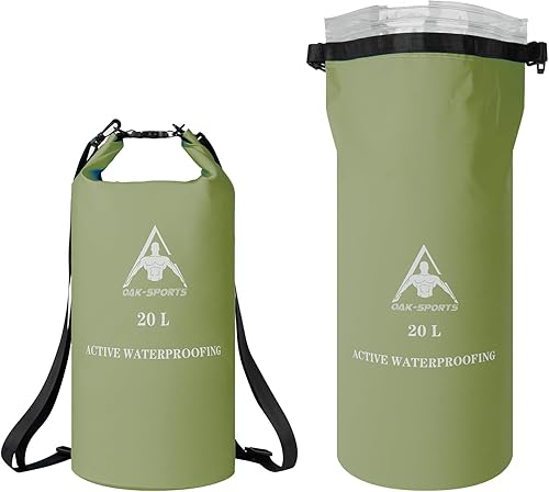 Oak-Sports Dry Bag Mochila impermeable de 5L10L20L, bolsa de playa ligera con doble cierre de cremallera para natación, kayak, senderismo, canotaje,