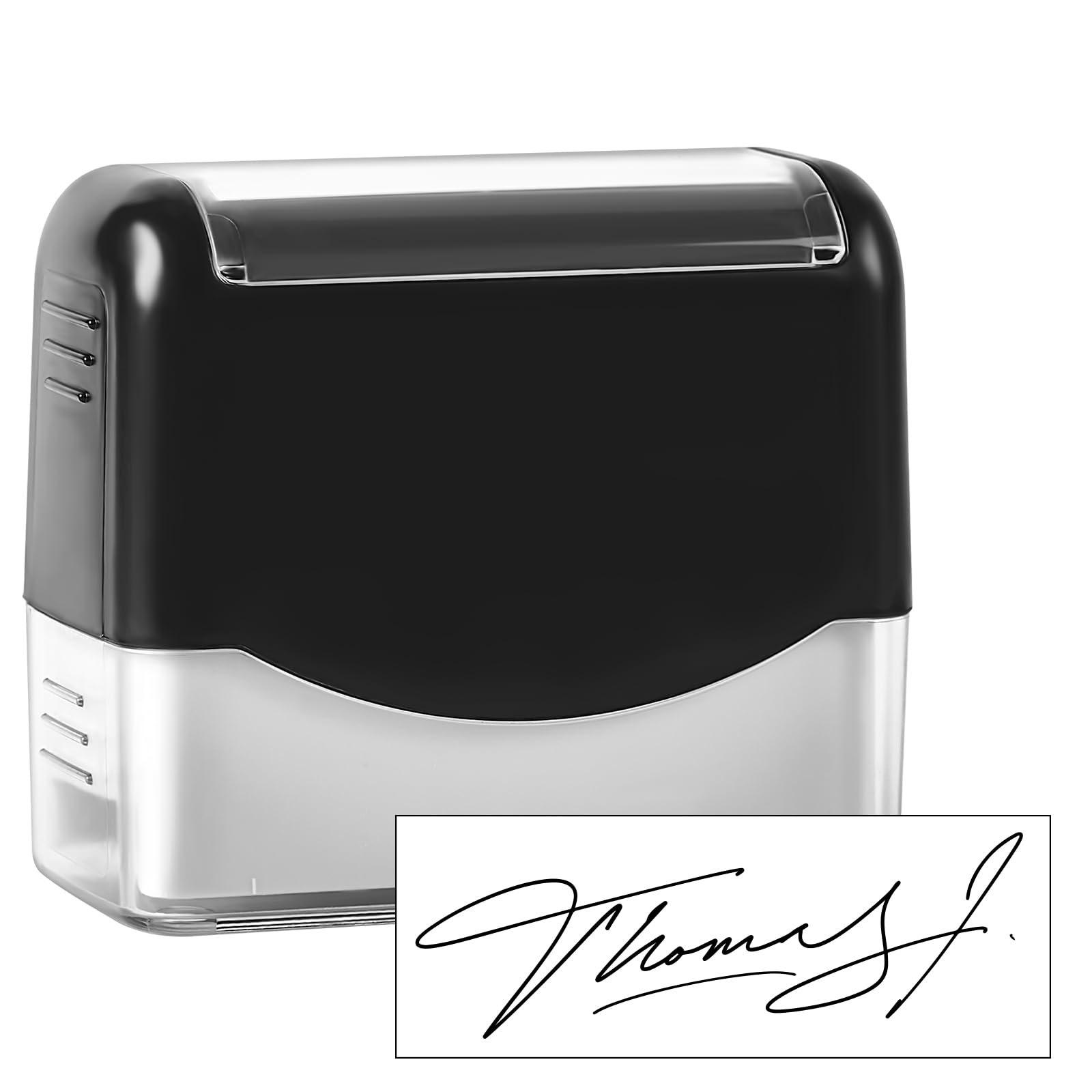 Custom Signature Stamp - Self Inking - 10 Ink Colors to Choose（Medium）