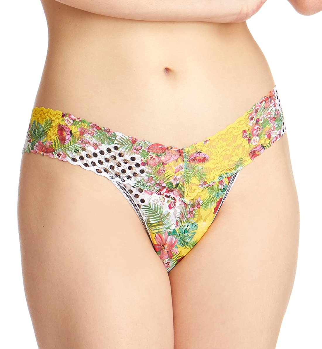 String taille basse Hanky Panky à taille unique extensible et confortable imprimé fleurs - 4