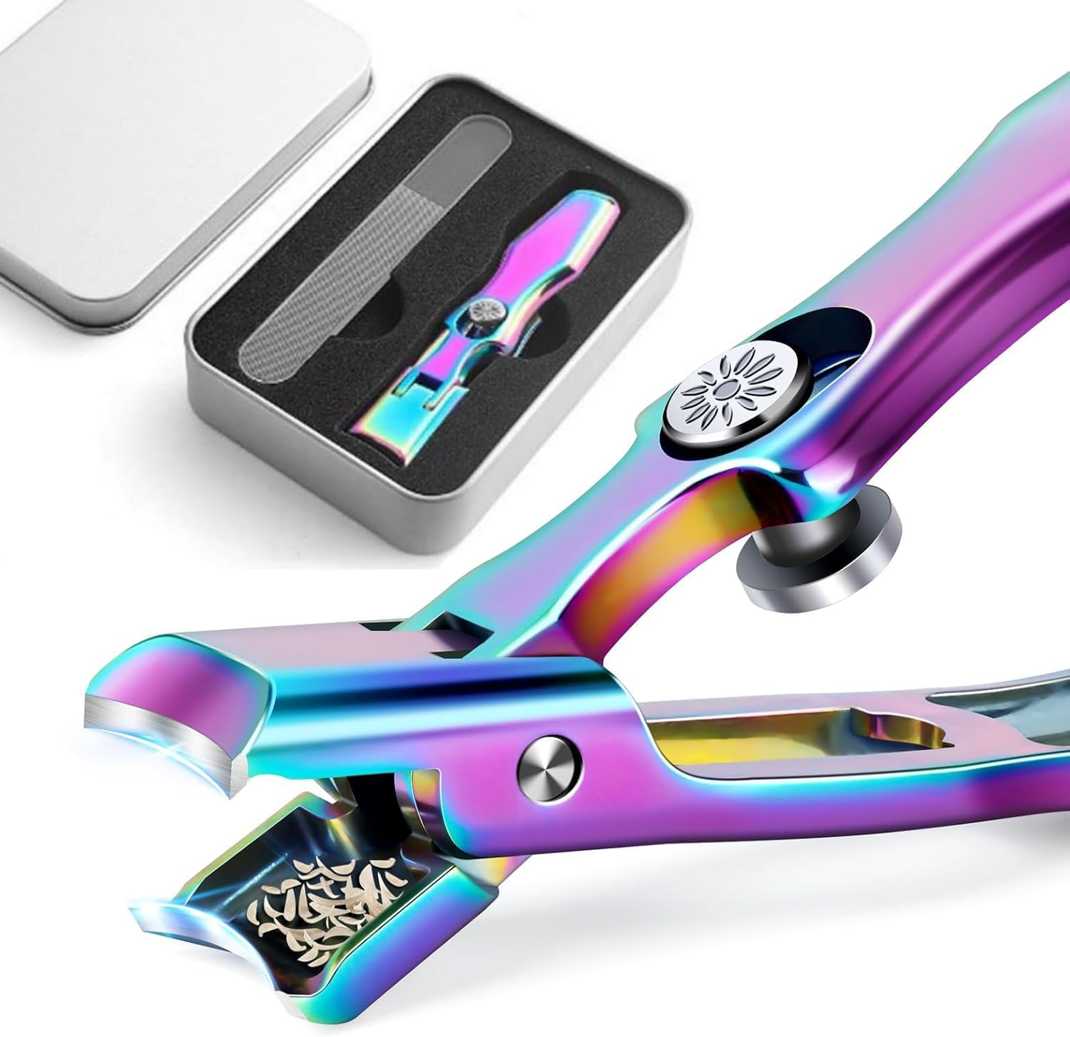 Wide Jaw Toenail Clippers with Catcher, 2024 New Upgraded German Nail Clippers for Men and Seniors Thick Nails, Anti-Splash Ultra Sharp Mess Free Self Collecting Fingernail Cutter (3 Color)