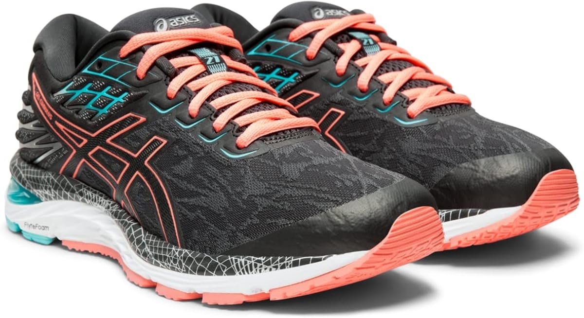 ASICS Women's Gel-Cumulus 21 Long Sleeve Running Shoes 7.5 Graphite Grey/Sun Coral