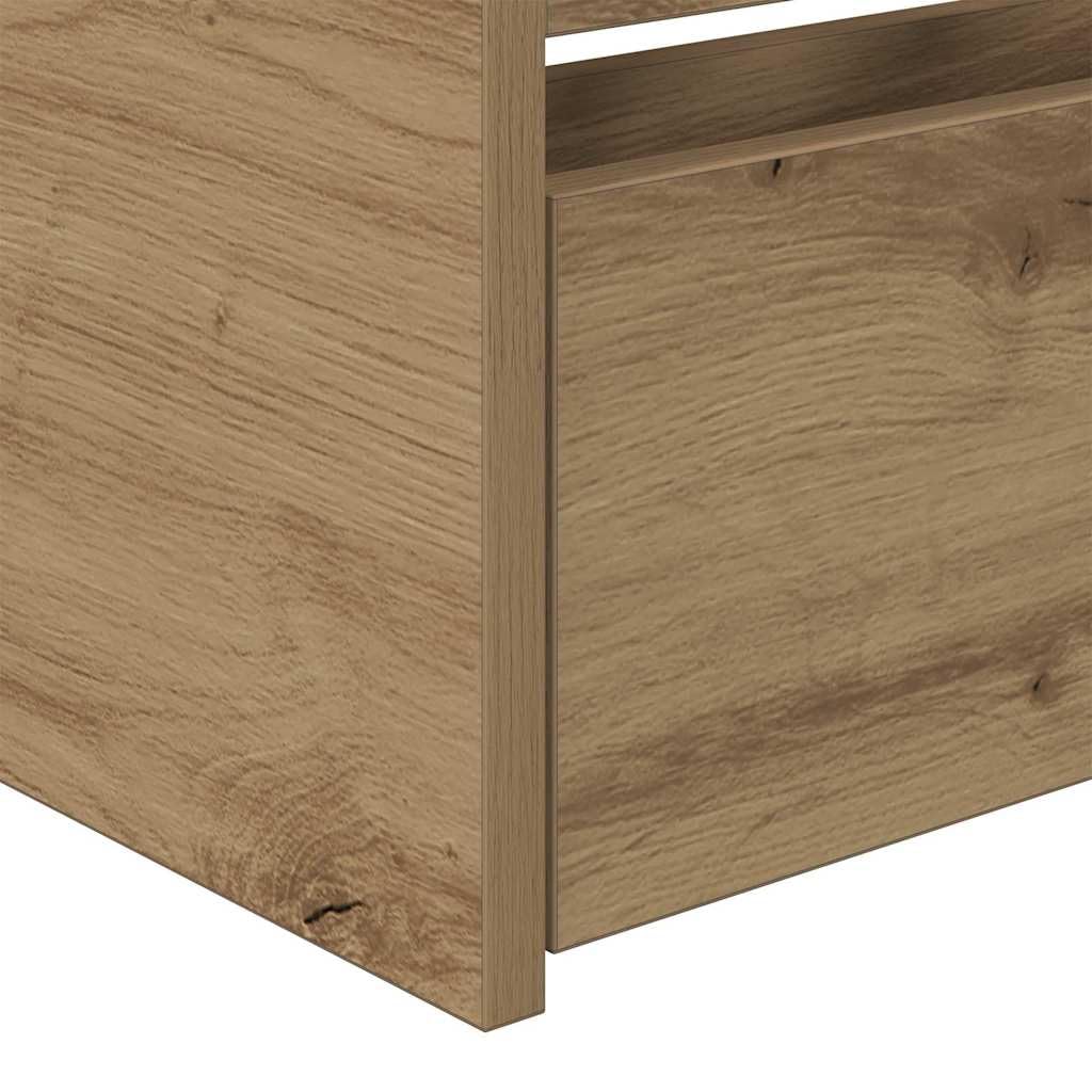 vidaXL Tagesbett mit Regal Artisan-Eiche 100 x 200 cm Holzwerkstoff