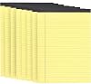 MUKSEUT 8 Pack A4 Double Sided Printed Lined Paper Refill Pad A4 Ruled Slim Lined Paper Pads for Home Office Work Recording List Yellow