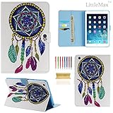 iPad Mini Case,LittleMax(TM) Kickstand Faux Leather Case Smart [Auto Wake/Sleep] Wallet Case [Magnet Clasp] Flip Cover for iPad Mini 1/2/3 [Free Cleaning Cloth,Stylus Pen]-#1 Rainbow Dream Catcher