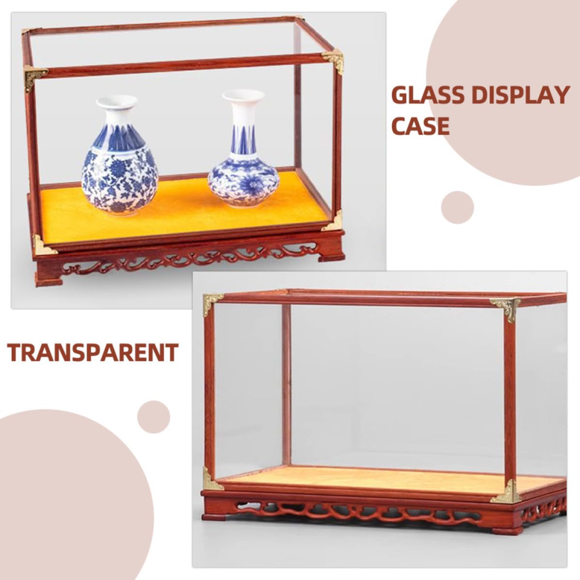 Lurrose Caja Expositor Transparente Multifuncional para Escritorio Soporte para Figuras y Objetos Decorativos Vitrina Protectora Pequeña para Colecciones el Hogar