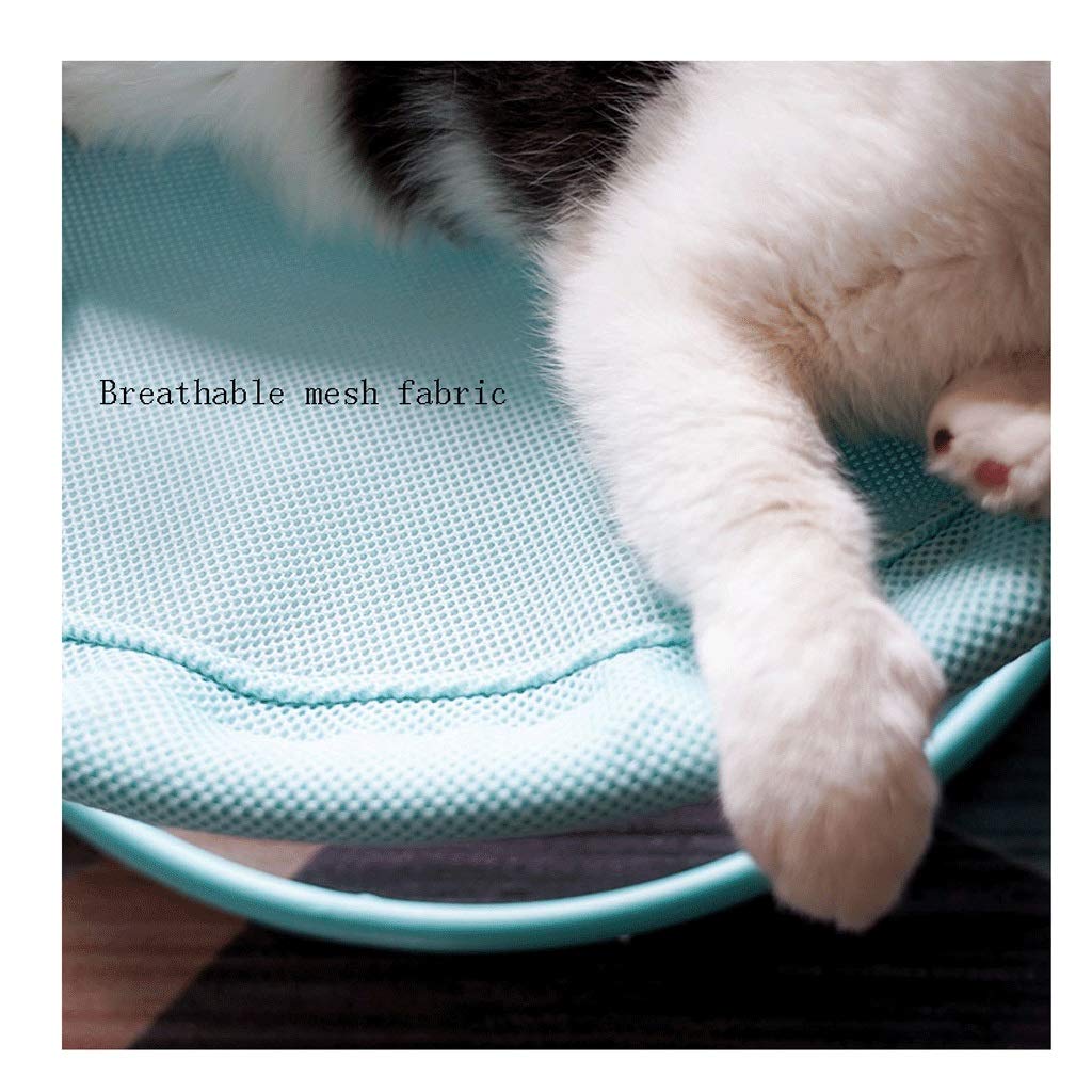 Hamac pour chat avec fenêtre Hamac chat peut accueillir des petites et moyennes chats ou chiens Toy.Maille respirante et amovible Cat lit (bleu / rose) Lit suspendu pour animaux de compagnie