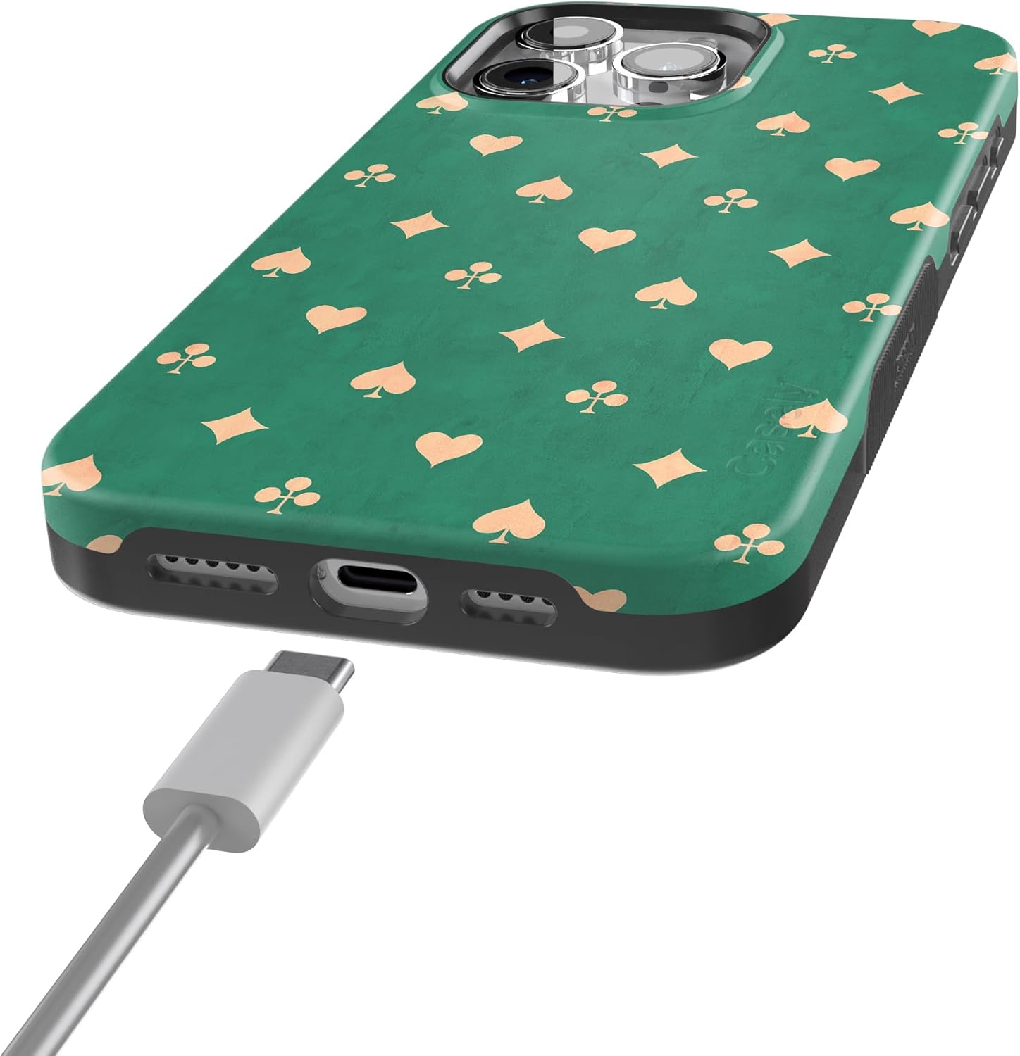 Casely iPhone 15 Pro Case | Royal Flush | French Deck | Bold Protective Design | Compatible with MagSafe