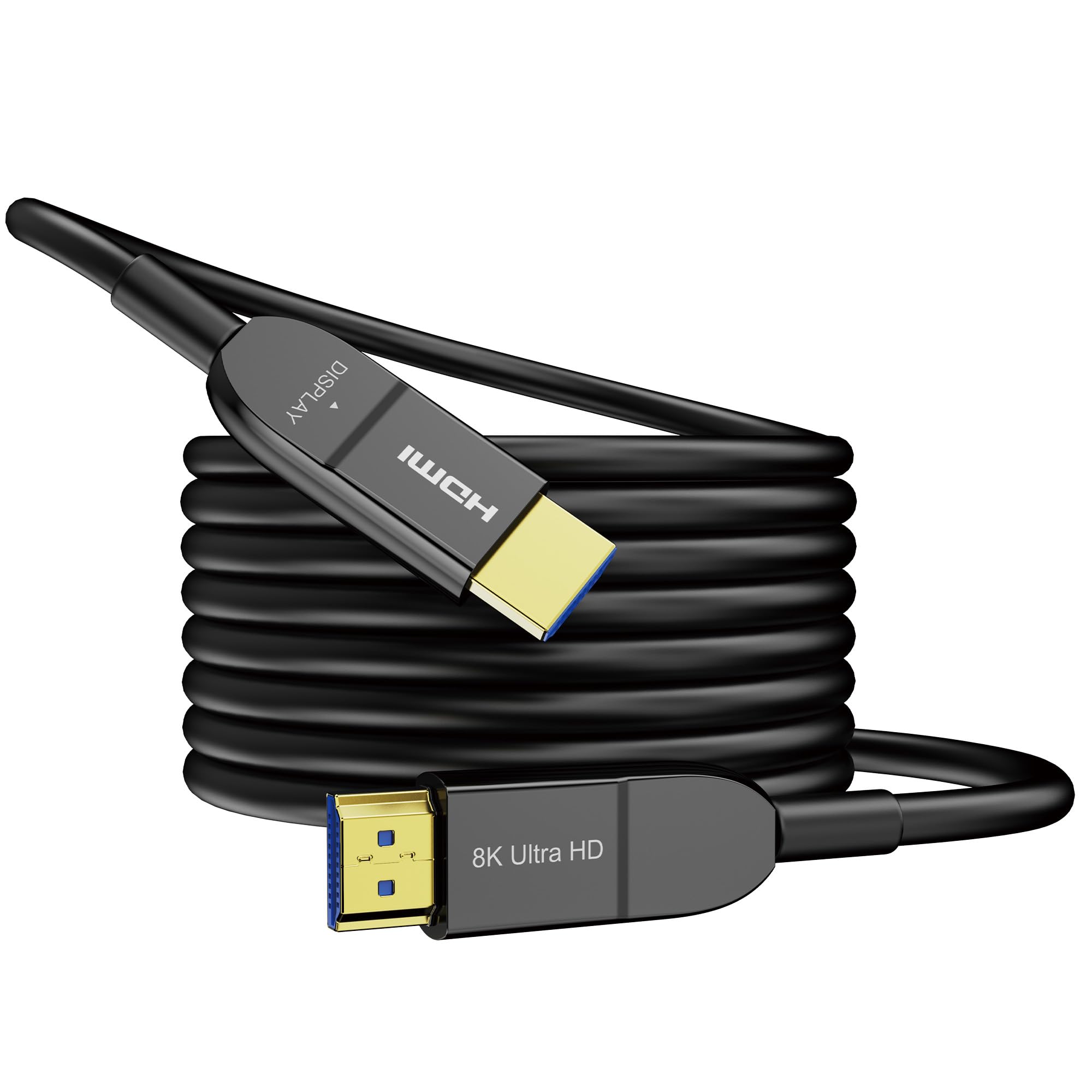 Cavo HDMI in fibra ottica 8K, 30 m, lungo attivo HDMI 2.1, 48 Gbps, ad altissima velocità, 8K a 60 Hz, 4K a 120 Hz, HDR10, eARC 3D HDCP 2.3, compatibile per laptop, PC, monitor, PS5, PS4, Xbox, HDTV