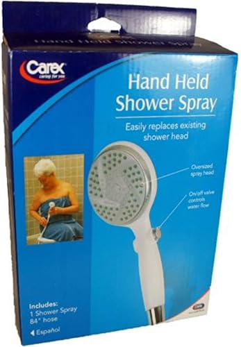 Miniatura 7 de Carex - Alcachofa de ducha de mano con manguera flexible extra larga de 84 pulgadas y práctica función de pausa, con cabezal de ducha de mano