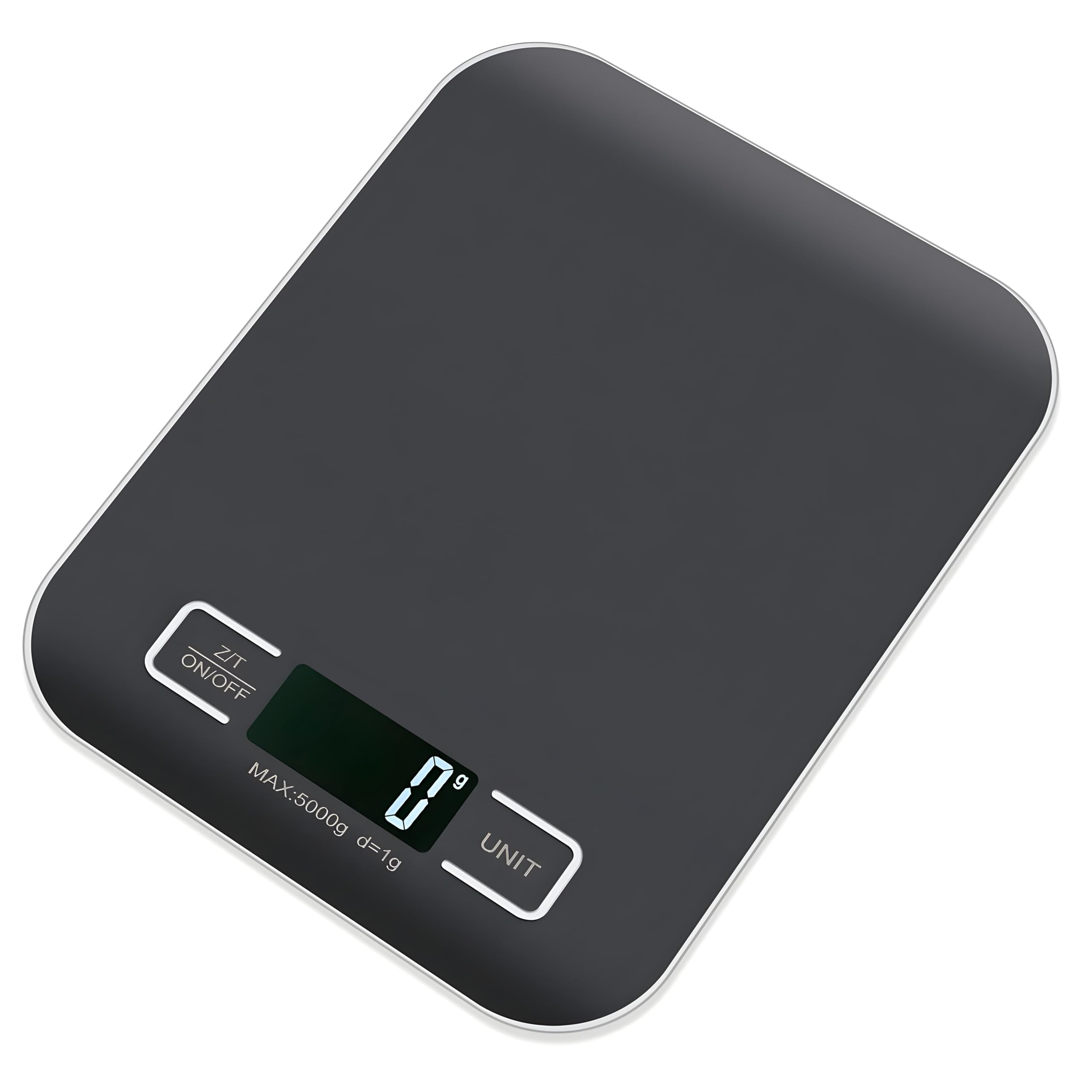 Nozzy Digital Kitchen Scales 1 gram - 5Kg (0.1 Oz - 11Lb) High Precision Sensor - Batteries Included - Bright LED Display