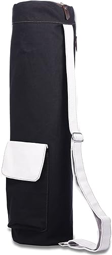 IUGA Bolsa para esterilla de yoga con bolsillo lateral grande y bolsillo interior con cremallera, bolsa de yoga para esterilla, bolsas de yoga y