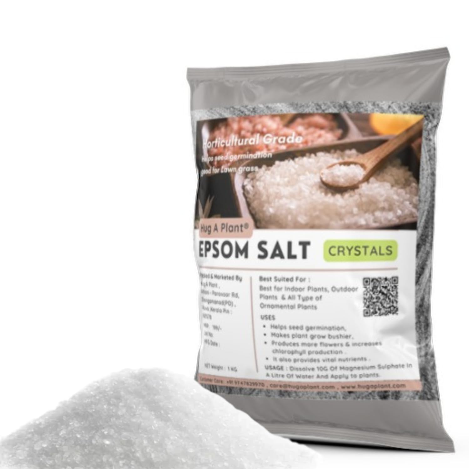 Hug A Plant | Epsom Salt (Magnesium Sulfate) For Plants (Home & Garden) (1 KG) (B0CBSH7FGD) Amazon Price History, Amazon Price Tracker