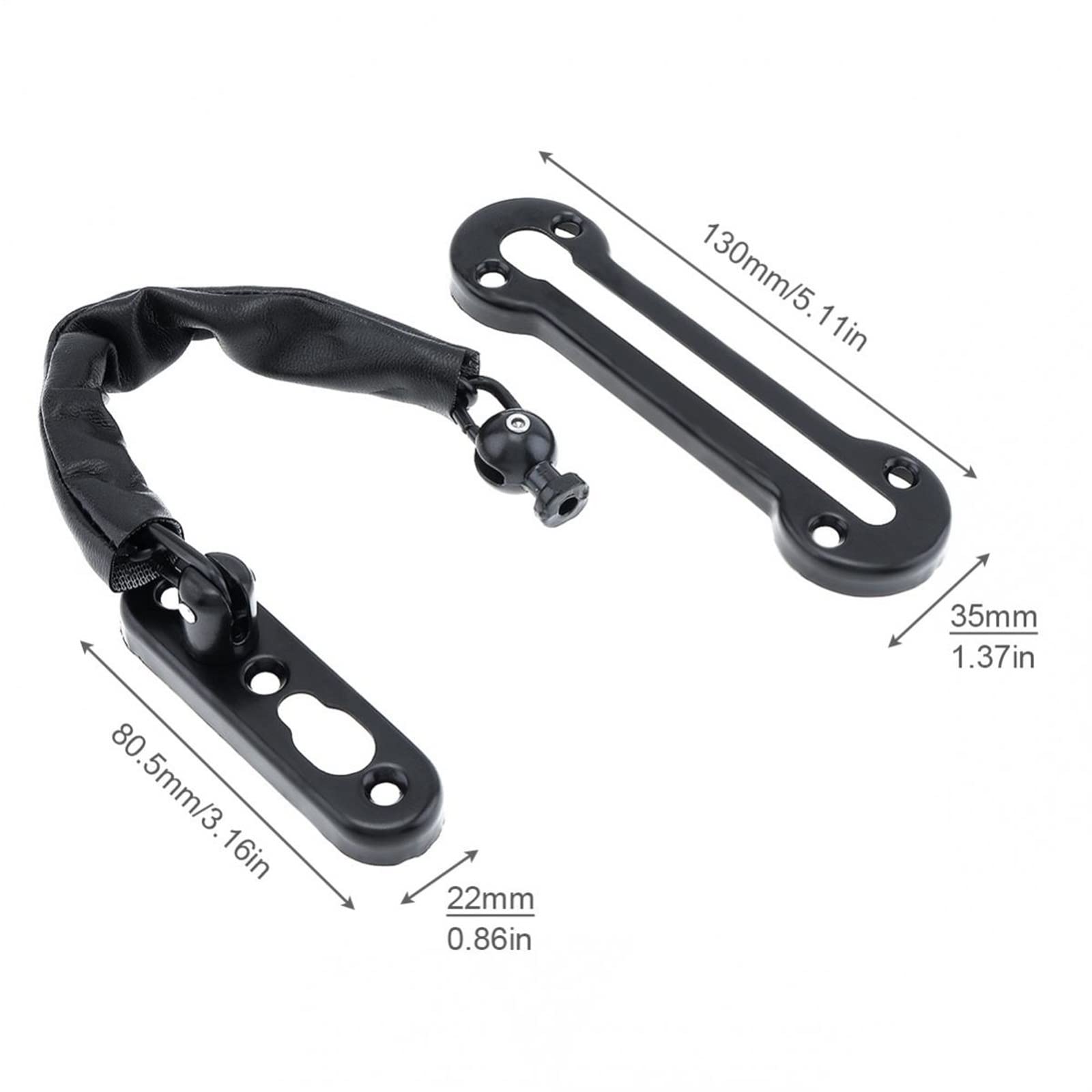 Cadena para Puerta Cadenas for Puertas Cerradura de Cadena de Puerta de Acero Inoxidable, pestillo Protector de fundición, Cadena de Seguridad con Cubierta de Cuero PU for Puerta Interior