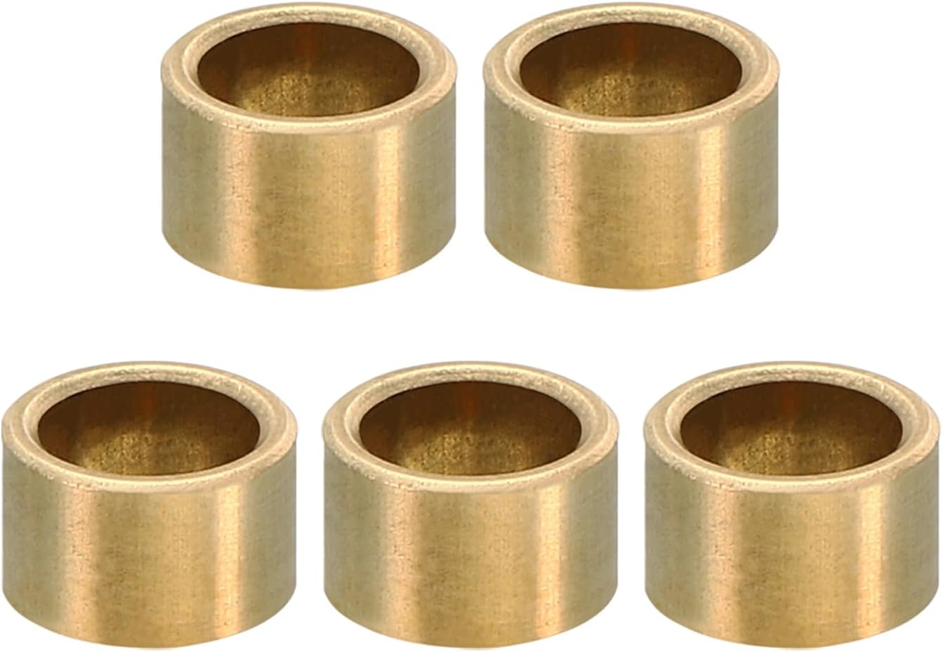 PATIKIL M6 Brass Spacers, 5 Pcs Metal Spacer Brass 6mm ID x 8mm OD x 4mm L Brass Spacers Screw Standoff for 1/4inch or M6 Screw Bolts
