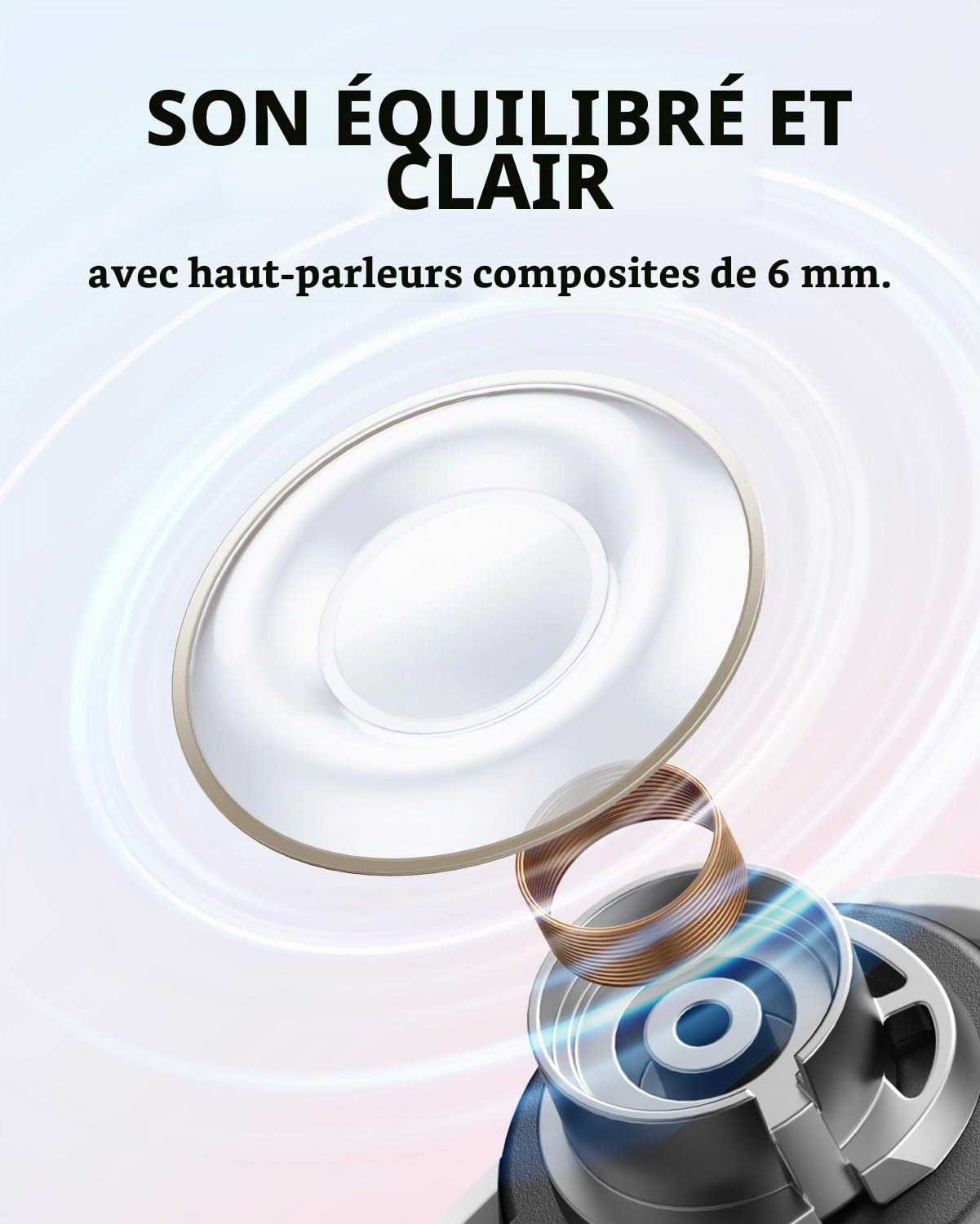 Soundcore A30i by Anker, écouteurs à réduction de Bruit au Design élégant en Forme de Rouge à lèvres, Petits, légers et Confortables, réduction Intelligente du Bruit, Son Clair, 24 Heures d'autonomie