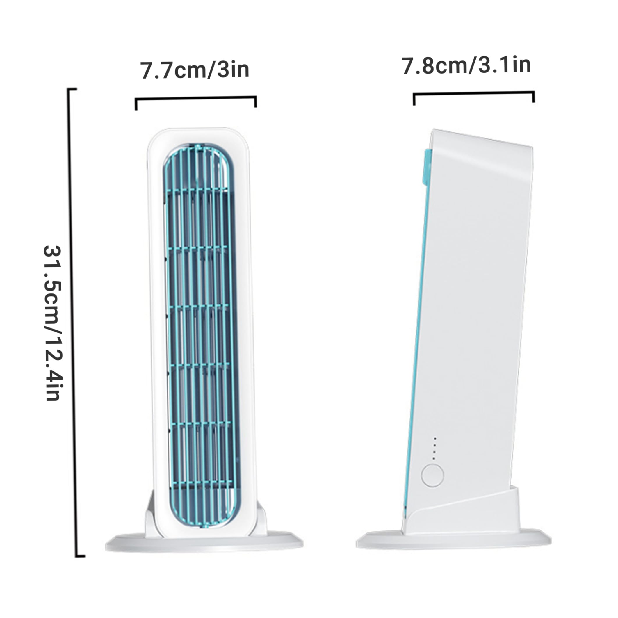 Aires acondicionados portátiles, ventilador de refrigeración personal con Turbo para montaje en pared 2 en 1, ventiladores silenciosos recargables por USB sin cuchillas para el hogar, oficina, coche