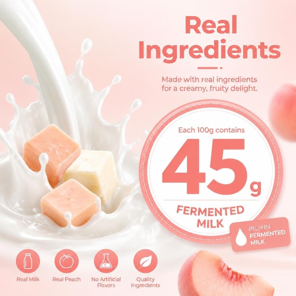 Jogurt Brzoskwiniowo-Oolong Bites 250g, Miękkie Fermentowane Owoce