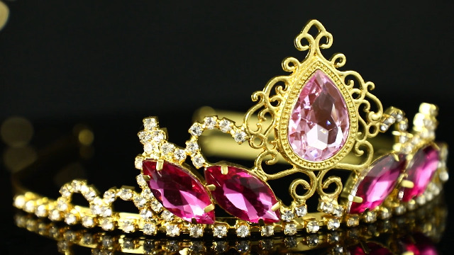 Amazon.com: Pink Rhinestone Princess Tiaras Fairy Bridal  display picture 2