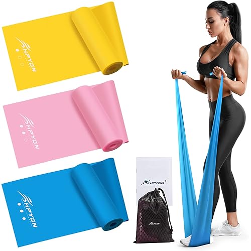 Resistance Bands, Exercise Bands, Physical Therapy Bands for Strength Training, Yoga, Pilates, Stretching, Stretch Elastic Band with Different Strengths, Workout Bands for Home Gym