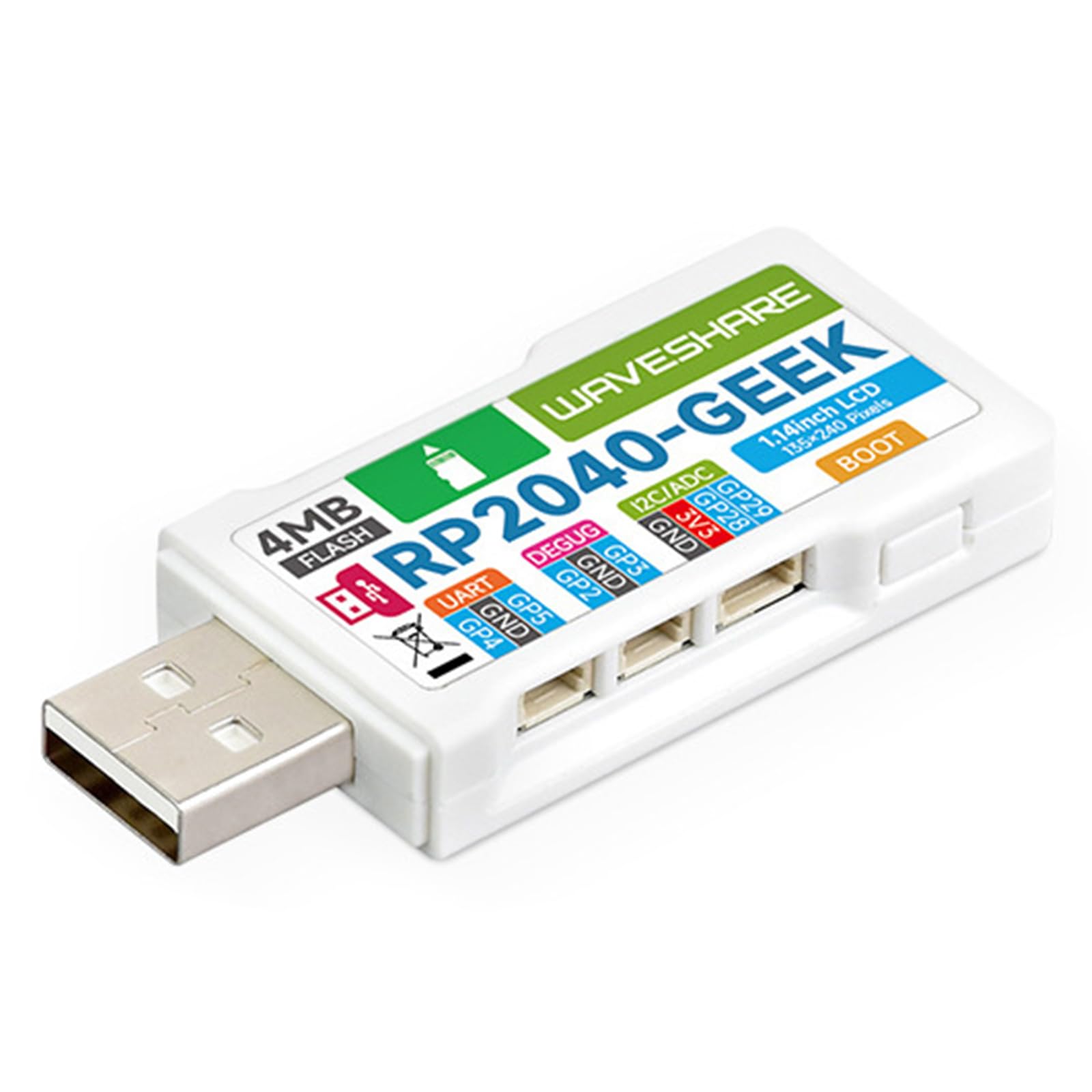 Carte RP2040 avec adaptateur LCD couleur pour programmer sans bug