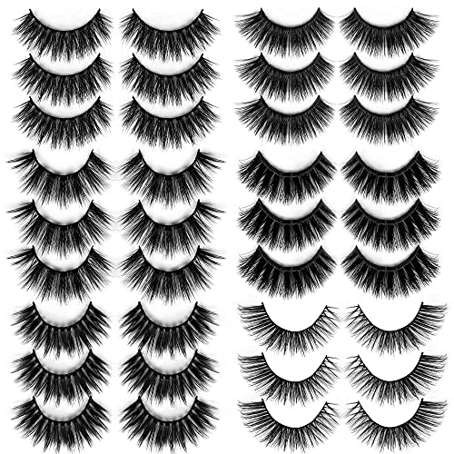 False Eyelashes Natural Look 3D Fake Eyelashes Cat Eye Lashes Wholesale Lashes Pack 6 Styles Mixed Multipack