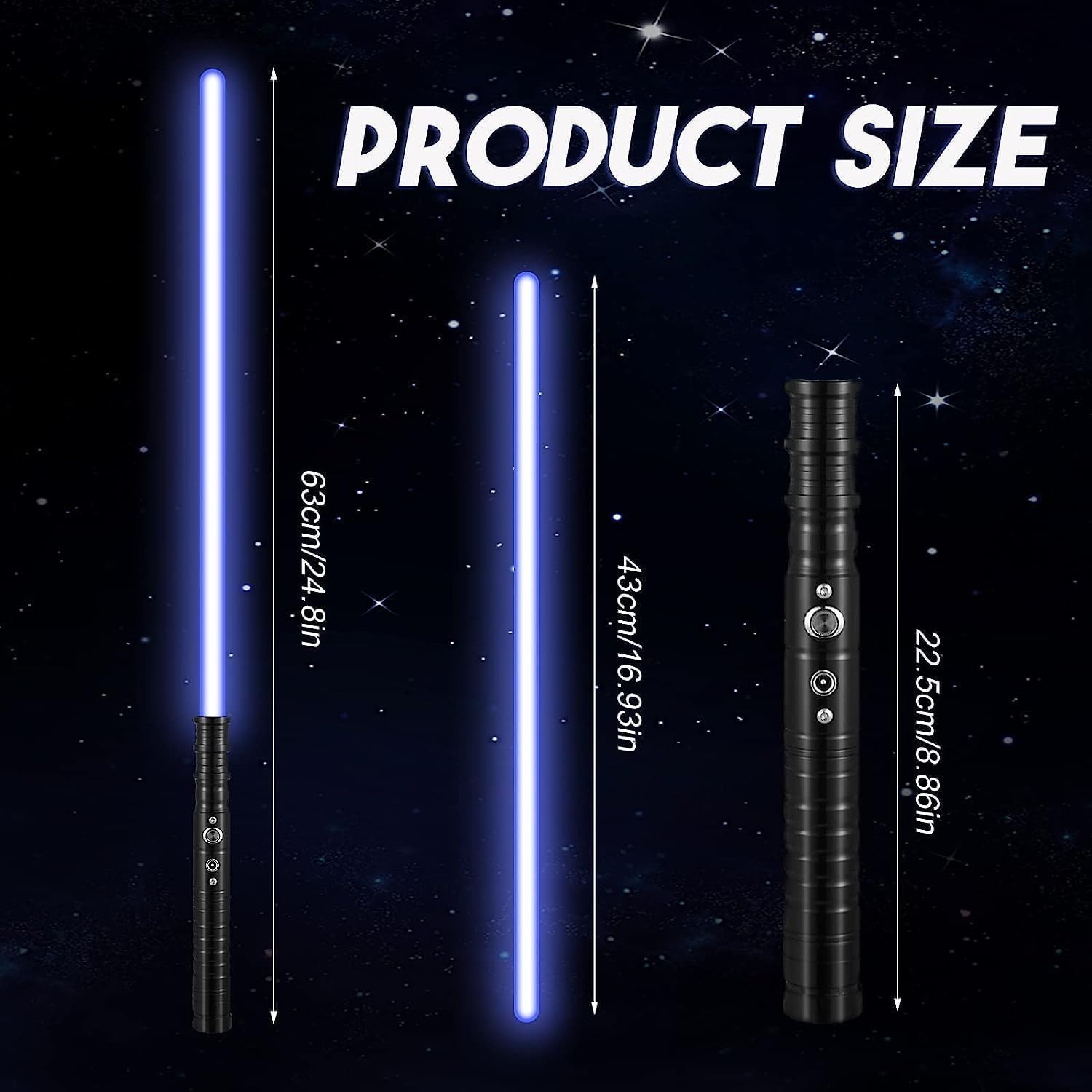 Sabre Laser,Sabre Laser de Duel,Polices sonores, Couleurs RGB, poignée en métal,Sabres Laser Rechargeables USB-C,épée Laser à Effets spéciaux pour fêtes d'enfants,Cadeaux,Cosplay (GJ6524)