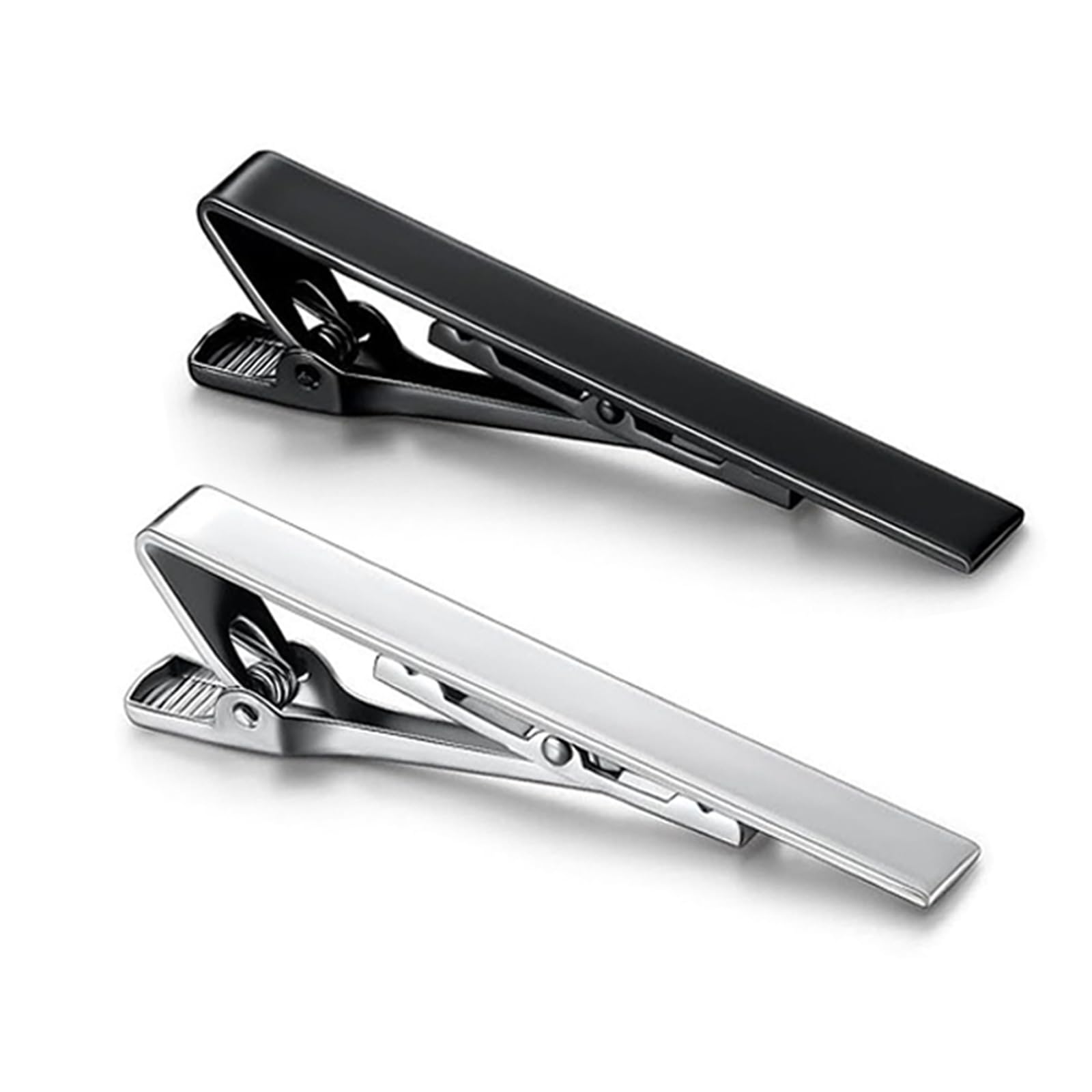 Amazon | LKCCTK ネクタイピン 2本セット シルバー&ブラック
