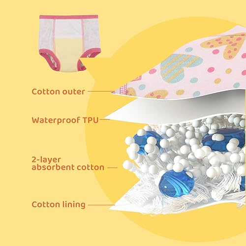Miniatura 3 de Pantalones de entrenamiento para ir al baño para bebé, ropa interior de algodón cómoda y gruesa para niñas
