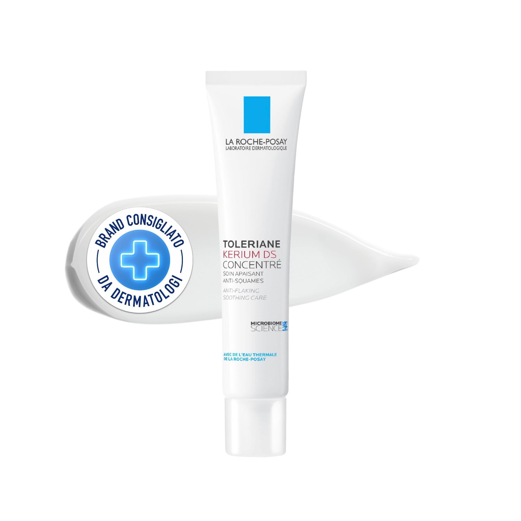 La Roche Posay Toleriane, Kerium DS Crema Lenitiva, Per Pelle Seborroica, Azione Ricostituente e Anti-Desquamazione, Pelle Profondamente Lenita e Protetta, Senza Parabeni e Profumi, 40 ml