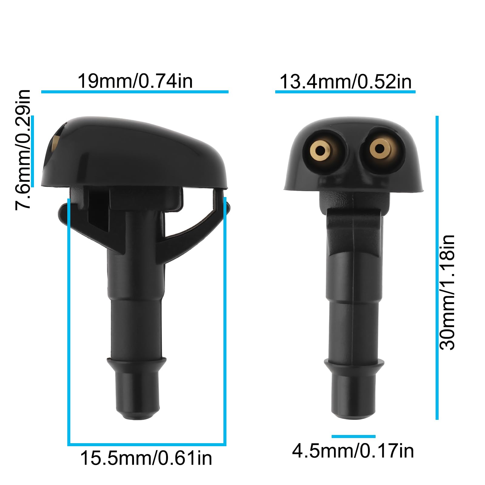4 szt. dysz spryskiwaczy przedniej szyby 8265A083 kompatybilne z Mitsubishi Lancer
