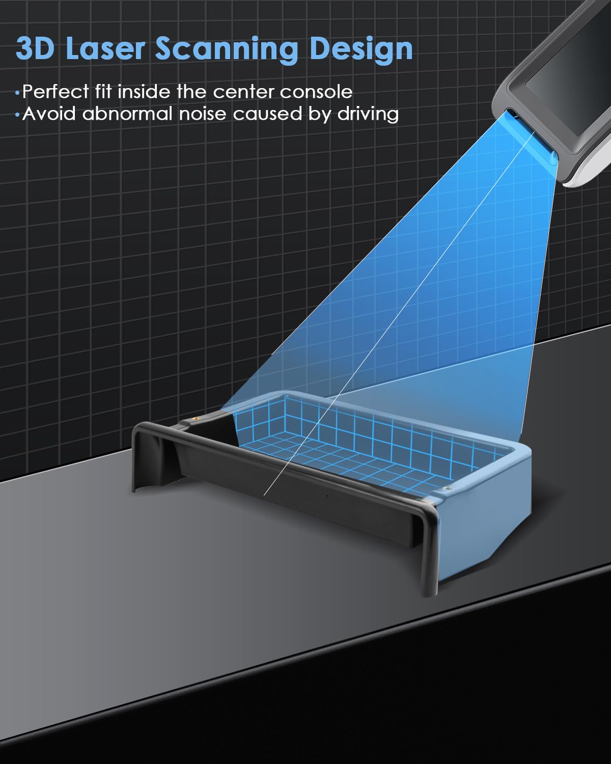 Organizer per schermo posteriore per VW Golf 8.5,8 2024-2025 MK8 Facelift Console centrale Schermo Vassoio portaoggetti in plastica con display VW da 12,9 pollici Accessori (plastica)