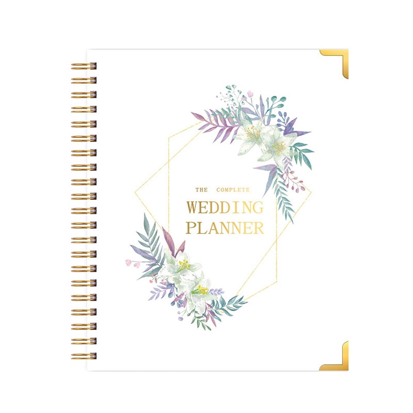 Hochzeitsplanungsbuch Hochzeitsplanerbuch for die Braut, Hochzeitsplanungs-Organizer mit 5 Registerkarten, Hardcover mit Metallecke Für Hochzeiten, Jahrestage