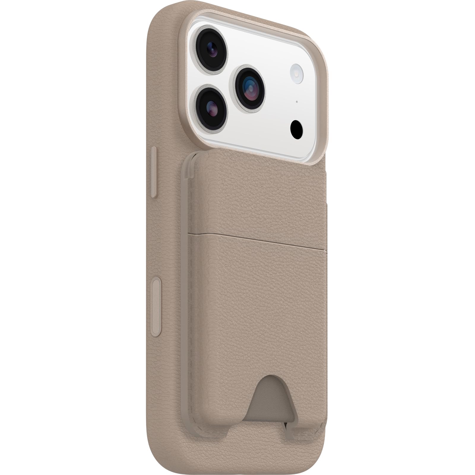 OtterBox Symmetry Cactus Leather Wallet für MagSafe, Soft-Touch Wallet mit 2-3 Fächern für Karten, Starke magnetische Ausrichtung und Befestigung MagSafe Produkten, kompatibel mit iPhone, Grau