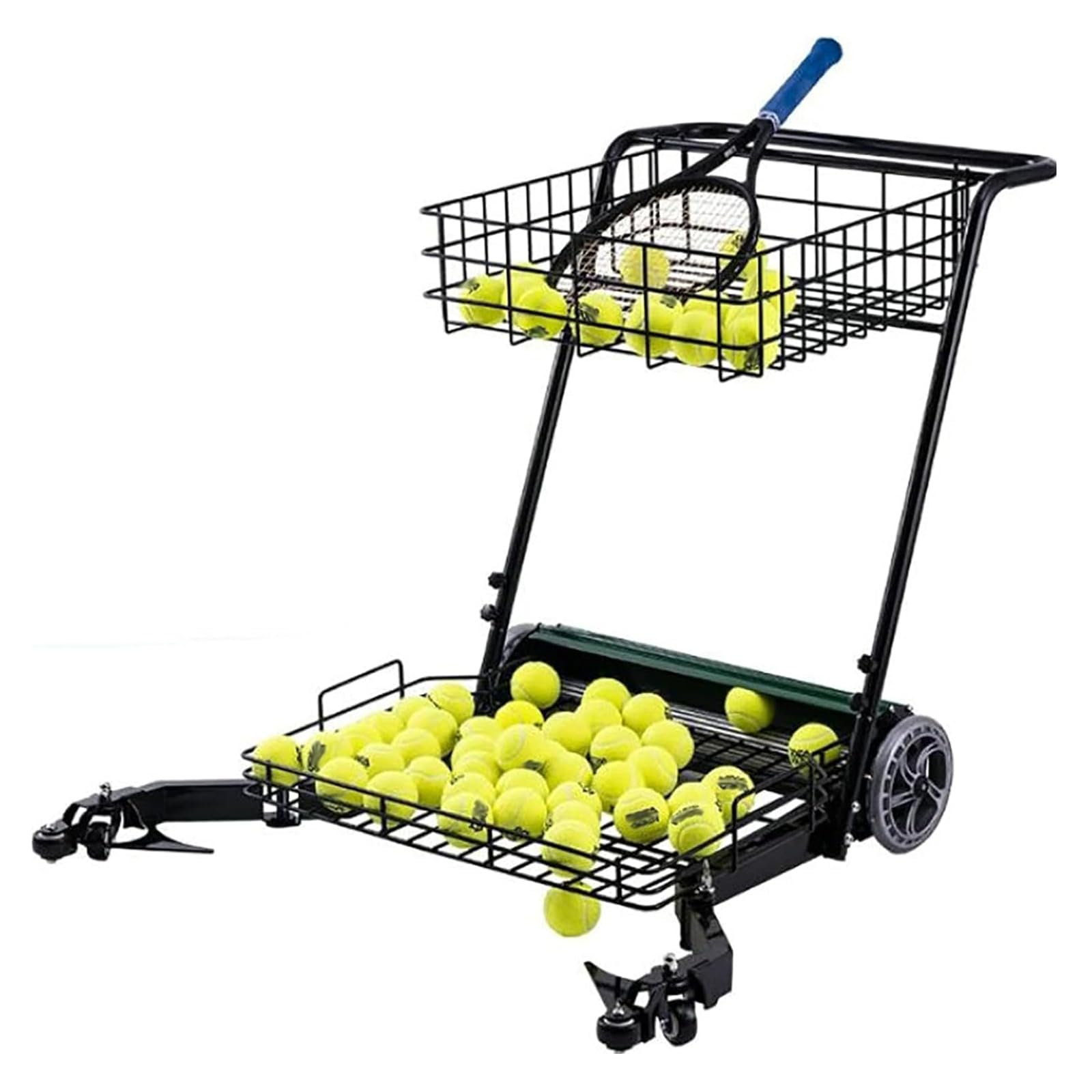 Raccoglitore di palline da tennis, multifunzione, automatico, con ruote girevoli a 360 gradi, universale, per palestre, club