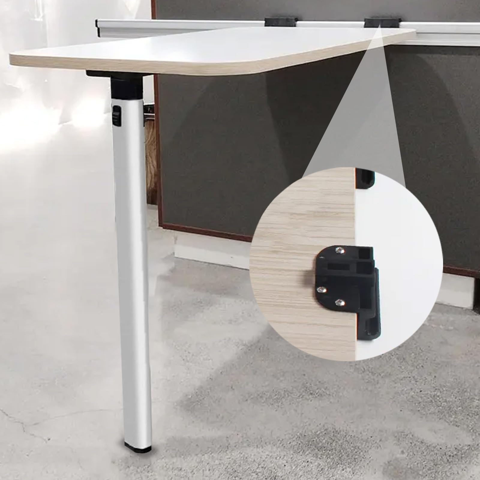 Pata De Mesa Extraíble Y Riel Deslizante para Yate De Autocaravana, Patas Plegables De 73 cm/28 Pulgadas, Rieles Guía De 100 cm/38 Pulgadas, Soporte De Base De Mesa para Autocaravana