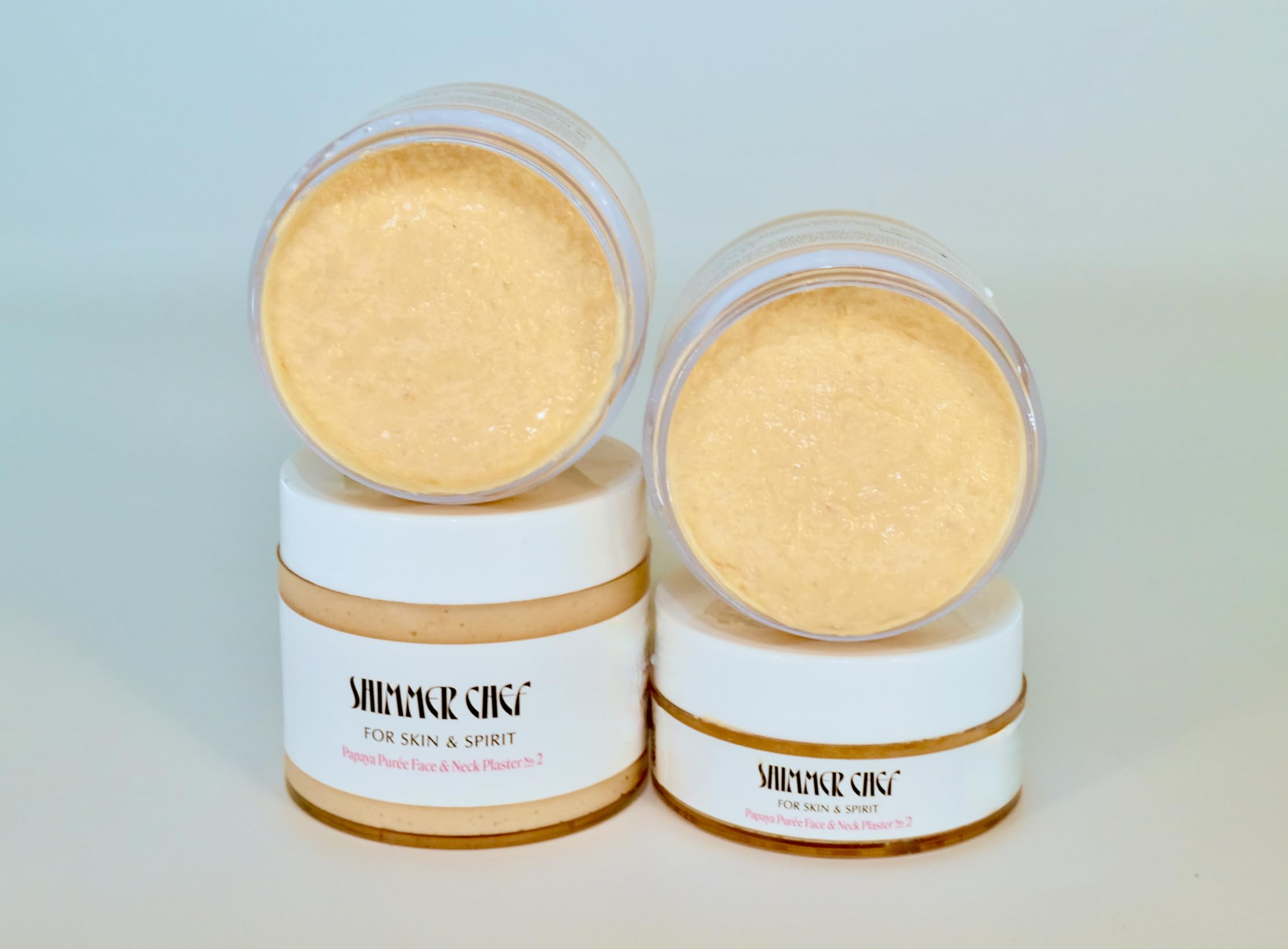 SHIMMER CHEF Papaya Purée Face & Neck Plaster | Botanical Skin-to-Mind Mask | Revitalizes & Fortifies Complexion with Vitamins A, C & E | Exotic