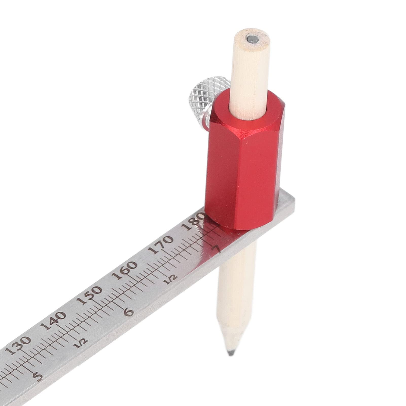 Fafeicy Strumento per Incisione su Legno con Tracciatore a Rotella, | Scriba Ad con Scala Scorrevole da 200 Mm, Multifunzionale per Misurare Cerchi, Linee e Altezze, Ideale per Legno,