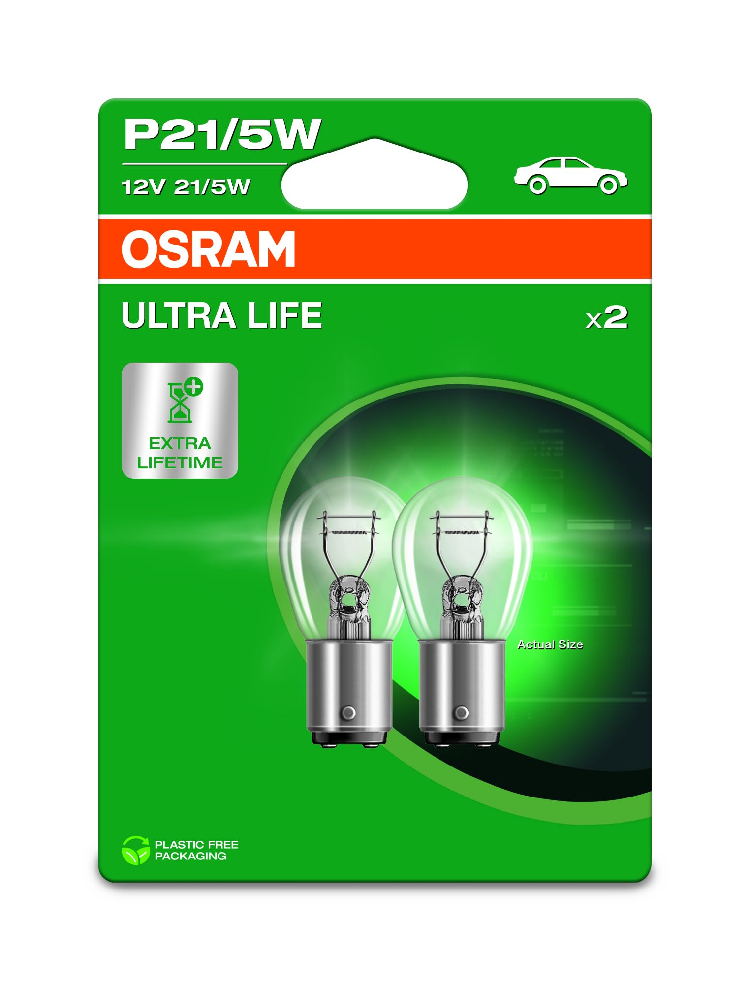 OSRAM ULTRA LIFE, P21/5W, Double Blister, (2 lamps) — view 2