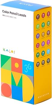 Kaco KALOR 36 Premium Color Mechanical Pencil Set with Pencil Refills, 36 Color Set, 72 Pieces
