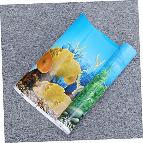 Ipetboom 2 Unidades Papel De Parede 3d Aquário Decorativo Adesivo De Decalques Subaquáticos Fundo Do