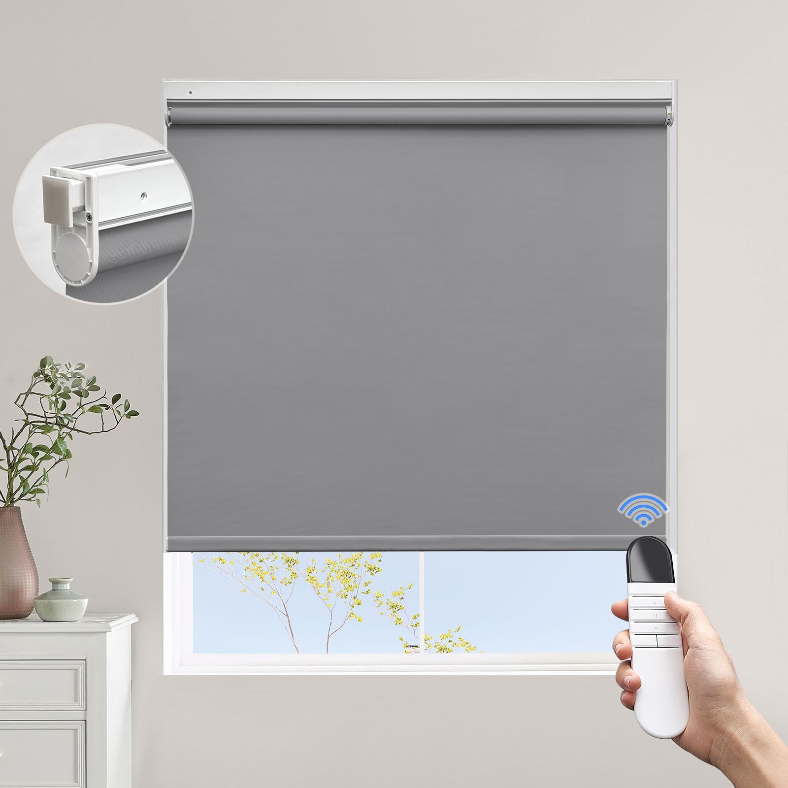 Amazon｜Adliy 電動ロールスクリーン 電動ロールカーテン リモコン 幅