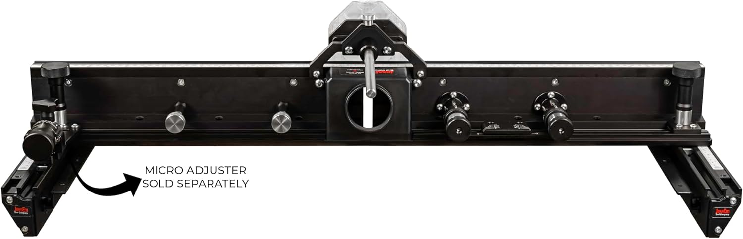 Galinis view of JessEm 04500 TA Fence showing dust port and adjustment knobs