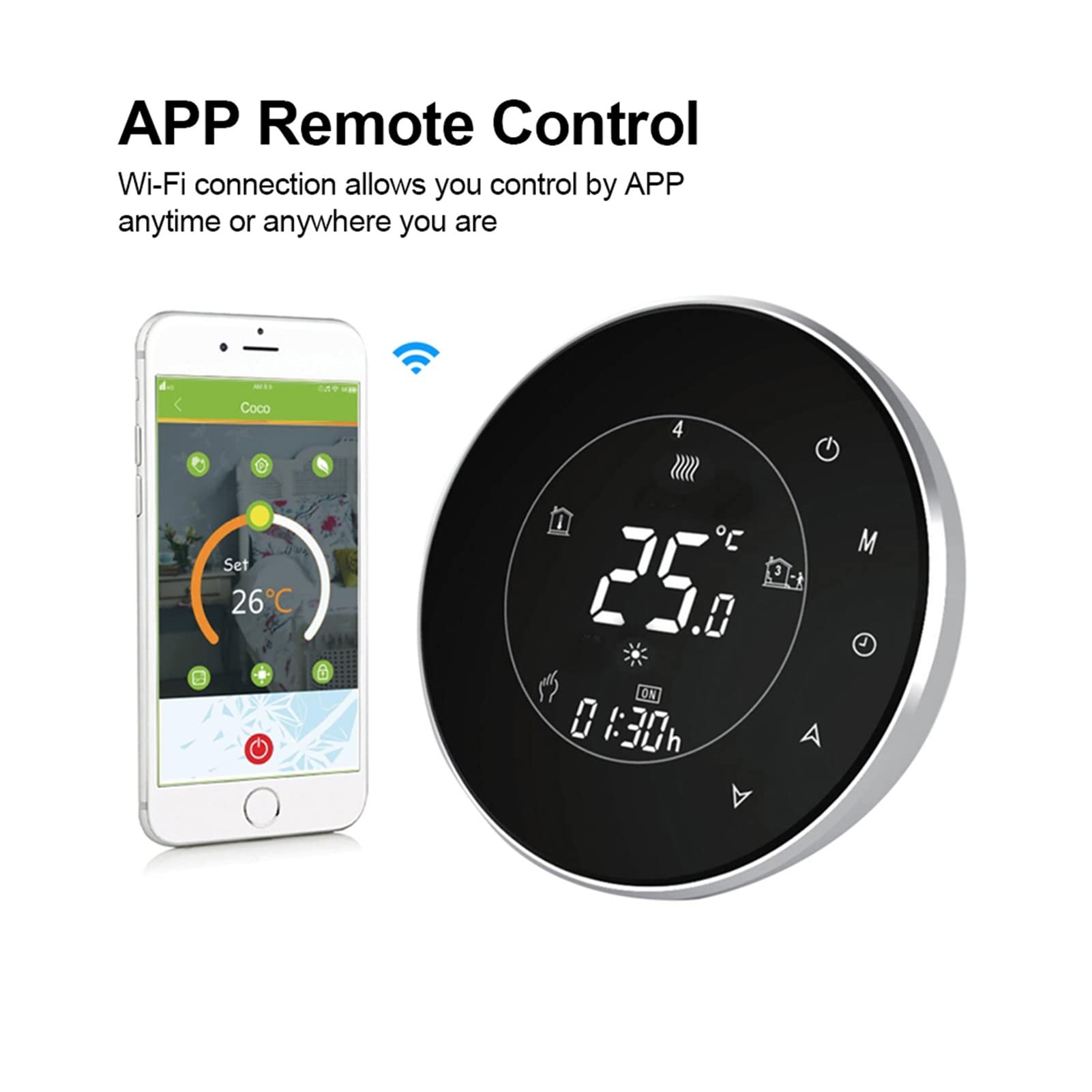 Czujnik termometru, Tuya Wifi Smart Termostat, Elektryczna Ogrzewanie podłogowe Kocioł wodny/Gazowy Temple Remote Controller Praca z Google Home(3A water gas boilerW)
