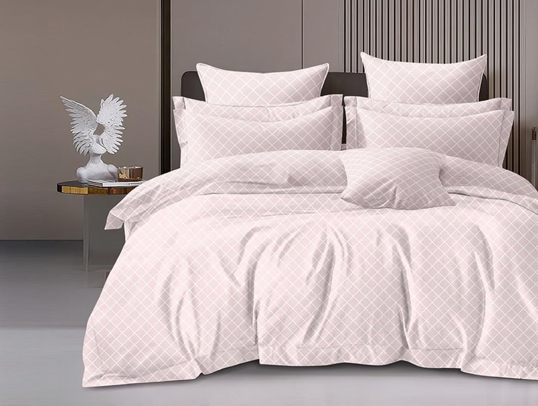 MORADO Glace Cotton Single Duvet Cover/Rajai Cover/Blanket Cover with Zipper - (60x90, Light Pink)-image-19