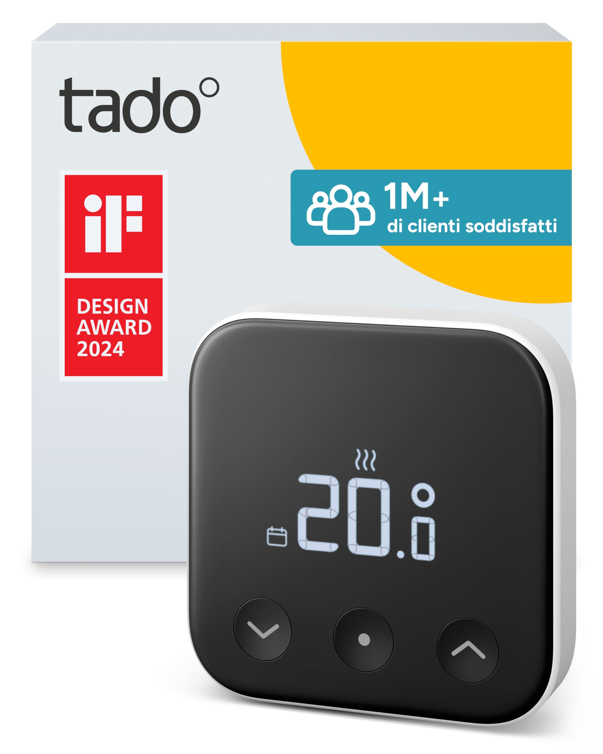 tado° termostato intelligente X, prodotto aggiuntivo come termostato ambiente cablato, controllo del riscaldamento tramite app e smart speaker (Alexa, Siri, Google)